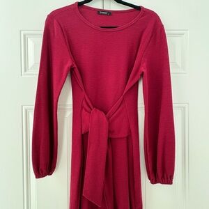 Amazon Women's Long Sleeve Dress - Red